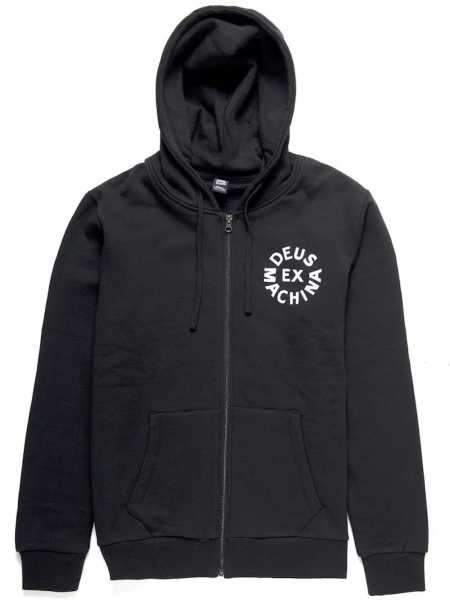 DEUS CIRCLE LOGO HOODY BLACK