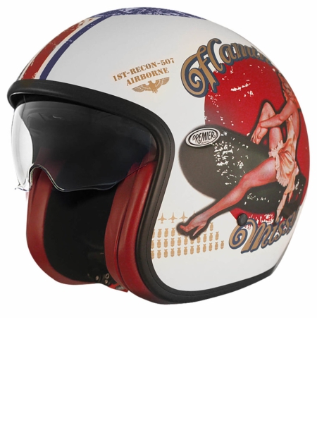 PREMIER HELMET VINTAGE PIN UP 8BM